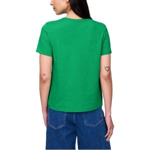 T-shirt décontracté d'été 100 % coton pour femme, à manches courtes et col rond, respirant, doux, en jersey uni, teinture unie - Product Image 3