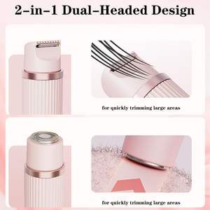 Depiladora Eléctrica Húmeda/Seca para Mujer, Afeitadora de Doble Cabezal, Pinza para Depilación, Varios Usos Corporales, Recortadora de Cejas, Uso Doméstico - Product Image 5
