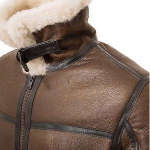 เสื้อแจ็คเก็ตหนังแกะบุขนแกะสำหรับผู้ชาย สไตล์ฤดูหนาว พร้อมไส้ใยฝ้ายและซิป สำหรับใส่เป็นชั้นในชุดลำลองและชุดทางการ - Product Image 6