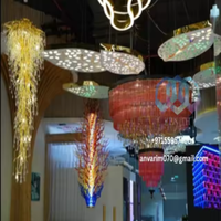 Applique murale moderne à fleurs LED Lampe décorative de luxe en forme de longue pour salon chambre couloir pour hôtel EAU KSA Qatar USA