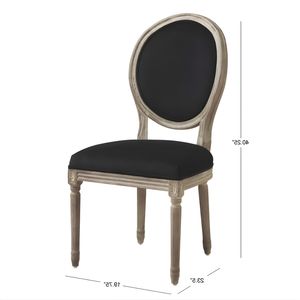 Chaise de salle à manger en bois massif en gros, classique, rembourrée en velours, qualité commerciale, mobilier pour hôtel, restaurant, projet en vrac - Product Image 5