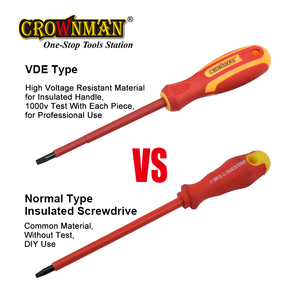CROWNMAN Professional Hand fastener Tools 1000v scanalato/Phillips isolato cacciavite <span class=keywords><strong>per</strong></span> elettricista cacciavite magnetico VDE - Product Image 4