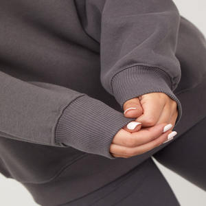 Sudadera informal de manga larga para mujer, ropa de calle de alta calidad, sudadera con cuello redondo, personalizada, ODM, venta al por mayor - Product Image 5