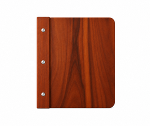 DIVRIS Porte-menu en bois brun sur mesure, gravé, capacité multi-pages pour restaurants et cafés - Product Image 5