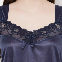 Robe de nuit en jersey respirante et à séchage rapide pour femmes, manches courtes, une pièce, brodée à la machine, vente en gros