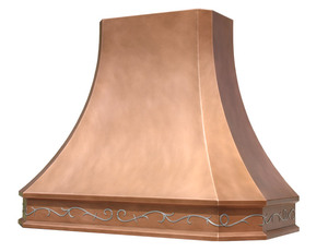 Campana Extractora de Cocina de Cobre Puro con Acabado Martillado de Diseño Antiguo Hecha a Mano, para Montar en la Pared, Diseñada para Cocinas de Villas de Lujo - Product Image 3
