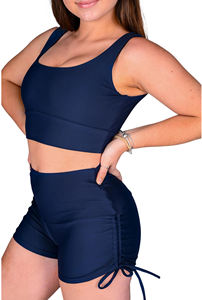 Haute qualité 100% coton décontracté femmes Shorts dernière conception avec impression de Logo personnalisé fermeture à la taille élastique respirant chaud - Product Image 4