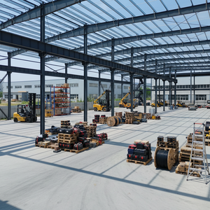 Atelier préfabriqué en structure métallique, <span class=keywords><strong>bâtiment</strong></span> d'usine, entrepôt préfabriqué en acier, <span class=keywords><strong>construction</strong></span> à ossature métallique lourde à plusieurs étages - Product Image 2