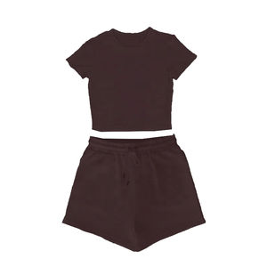 Ensemble 2 pièces pour femmes, haut court décontracté respirant pour femmes, ensembles de vêtements, haut court de qualité supérieure pour femmes, ensembles de haut court - Product Image 3