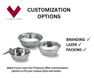 Juego de Tazones de Acero Inoxidable de Grado Alimenticio para Servir, Vajilla de Alta Calidad para Cocina, Suministro Directo de Fábrica - Product Image 3