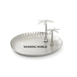 Round <b>Chocolate</b> Tray Latest Arrival handmade <b>Chocolate</b> Platter Round Shape Fancy metal <b>Chocolate</b> Tray - Product Image 1