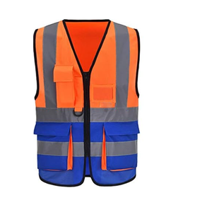 Gilet de sécurité en maille de polyester haute visibilité pour hommes, veste avec logo personnalisé, poches réfléchissantes pour divertissement sportif vente en gros - Product Image 1