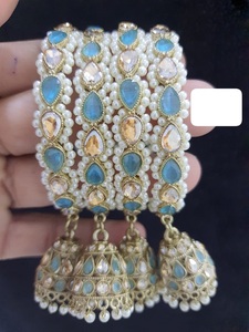 ชุดกำไลปักแบบมีศิลปะเพื่อเสริมสร้างชุดเดรสปาร์ตี้แบบดั้งเดิมและลุคลำลองสไตล์ชนเผ่าจากอินเดีย - Product Image 5