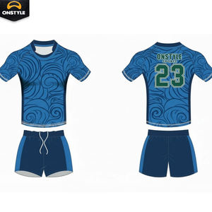 Uniforme de rugby personnalisé pour club |   Maillot et short en polyester respirant et à séchage rapide de haute qualité |   Fournisseur de vêtements d'équipe en gros - Product Image 1