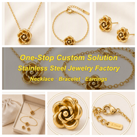 Bijoux tendance en acier inoxydable, résistants à l'eau et aux décolorations, hypoallergéniques, OEM ODM, marque privée, vente en gros, plaqué or 24 carats, unisexe