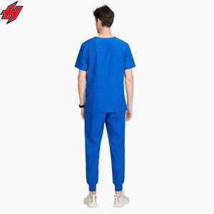 Ropa médica personalizada uniforme elástico azul uniforme de Enfermería del Hospital fabricante uniforme para la enfermera - Product Image 2