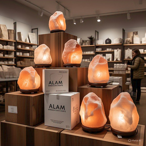 Hot Selling 2-Kg GMP Qualified Himalayan Salt <b>Lamp</b> Organic Natural Material Feng Shui Cross Flower Animal Design Complete - Product Image 1