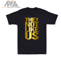 Prix de gros Nouveau design Qualité de luxe Logo personnalisé T-shirt graphique pour homme « They Not Us » Décontracté Coton Écologique Respirant