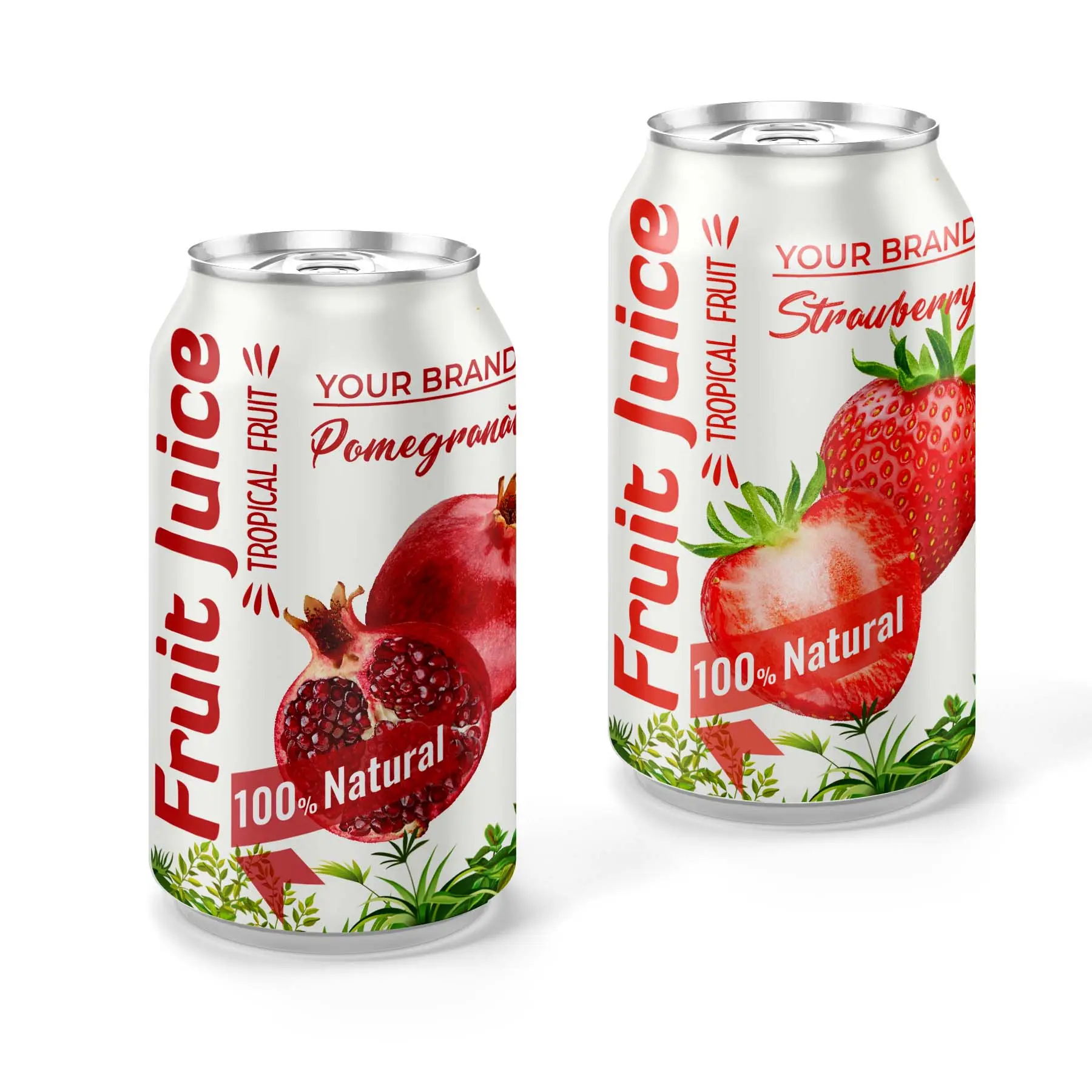 Succo di bevanda 330ml etichetta personalizzata disponibile sapori tropicali: frutto della passione, mangostano, Mango, arancia, mela