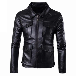 Chaquetas de cuero de invierno de moda para hombres de alta calidad para hombres Chaquetas de cuero personalizadas 2026 - Product Image 1