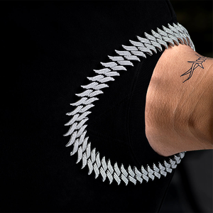 Hip Hop Style Custom Cuban Link <b>Chain</b> with Iced Jewelry High Quality Lab Grown Diamond <b>Sterling</b> <b>Silver</b> <b>Men</b> - Product Image 3