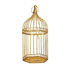 Kandang burung logam yang memikat di Emas selesai untuk dekorasi rumah kandang burung dekoratif Taman & Rumah pertanian dengan harga grosir