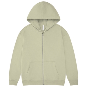 Marca de moda americana deportes peso pesado con capucha sudadera de algodón puro bordado cárdigan chaqueta cremallera Sudadera con capucha personalización - Product Image 4