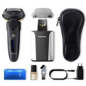 Afeitadora eléctrica negra para uso en seco/húmedo, recortadora de vello nasal, juego con cabezal de afeitado de 5 cuchillas, estación de limpieza y carga, fuente de alimentación USB para uso doméstico - Product Image 5