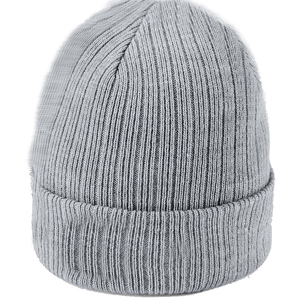 Gorro de Punto Acanalado Gris Unisex, Cómodo, 100% Acrílico, Gorra Casual de Invierno para Adultos, Circunferencia de Cabeza 56-58CM, 2026 - Product Image 1