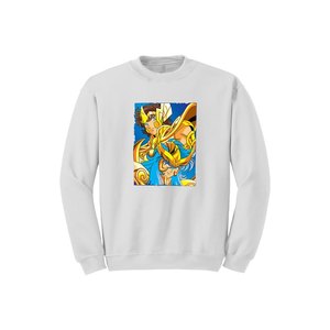 Anime Collection 100% Sweat-shirt en coton imprimé Femmes Poches Polaire Casual Winter Crew Neck Knitted Front Silk Printing - Product Image 4