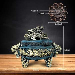 Brûleur d'encens en laiton au design sophistiqué Bakhoor pour la maison, les lieux religieux, utilisation régulière, 100% naturel et durable, ambiance aromatique - Product Image 2