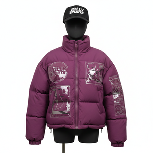 Chaqueta Acolchada para Mujer, Tejido de Poliéster Premium, Paneles Acolchados de Tacto Suave, Logotipo Reflectante con Transferencia de Calor, Chaqueta Acolchada para Mujer - Product Image 1