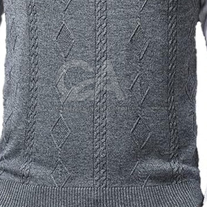Pull en tricot doux Top Pull sans manches à la mode pour hommes Pull sans manches personnalisé pour hommes avec logo personnalisé - Product Image 5