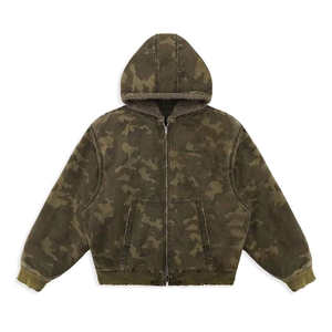 Sudadera con Capucha de Forro Polar para Hombre, Mezcla de Algodón OEM, Color Sólido, Informal, Ecológica - Product Image 1