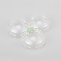 Boîte en plastique transparente de petit récipient rond de qualité alimentaire de logo personnalisé pour l'emballage parfumé de thé de fleur de rose