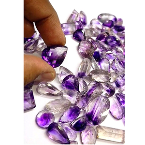 Voir l'offre 90 Pcs De Naturel Super seven 13mm à 22mm Ovale facette 638 Cts Lot iroc Ventes Haute Qualité Cacoxenite Lâche Pierres Précieuses coupe - Product Image 2