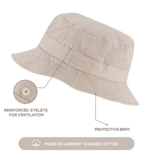 หมวกบักเก็ตหมวกถักสีทึบ - Product Image 4