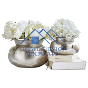 Macetas Modernas de Diseño Reciente, Hechas a Mano, de Aluminio, Redondas, para Decoración del Hogar y Bodas - Product Image 1