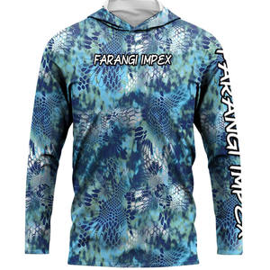 Sudadera de Pesca Personalizada OEM para Hombre, Ropa de Verano Transpirable de Manga Larga, Jersey para Exteriores con Protección Solar, Camiseta de Natación con Camuflaje - Product Image 1