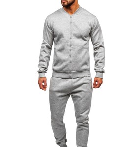 Traje de jogging Logotipo personalizado Ropa de calle informal sobre el tamaño Ropa deportiva Chaqueta de béisbol Conjunto Hombres Chándal para hombres 2026 - Product Image 4