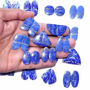 Lapis Lazuli Cabochon หินอัญมณีหลวมคู่เข้ากันควอตซ์สำหรับต่างหู - Product Image 4