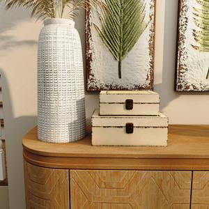 Caja decorativa de madera blanca Caja de almacenamiento y joyería hecha a mano Regalos de madera y manualidades Cajas de madera Letreros de pared - Product Image 1