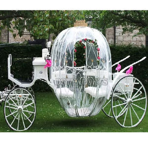 Chariot de cheval de Cendrillon de Style citrouille pour les décorations de mariage doux thème de mariage indien inspiré chariot de Cendrillon - Product Image 2