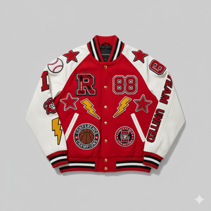 Premium Custom Varsity Jacket Men Vintage Green & White Letterman Jacket High Quality Wool & Leather Baseball Bomber Jacket - Product Image 4