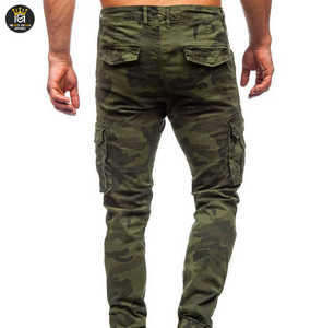Pantalones Cargo de Lona de Poliéster/Algodón Personalizados para Hombre, Transpirables, con Botones, Cintura con Cordón, Pantalones de Exterior, Tela Resistente, Múltiples - Product Image 3