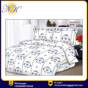 HIgh-<b>Quality</b> Pure Cotton Fabric Luxury <b>Hotel</b> Super King Size White Indian Double Bedsheet Manufacturer - Product Image 6