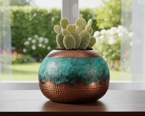 Jardinière en métal antique en laiton avec un design fantaisie, pots uniques pour la décoration de la maison, qualité standard - Product Image 1