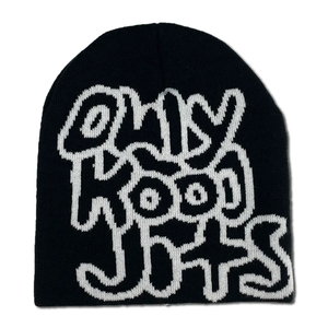 Bonnet en tricot jacquard gothique personnalisé avec logo de créateur, bonnet d'hiver sans manchette pour voyage bas quantité minimale de commande 25pcs - Product Image 4