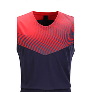 เครื่องแบบบาสเก็ตบอลของผู้ชายชุดบาสเก็ตบอลแห้งเร็วระบายอากาศได้ดีดีไซน์ตามสั่ง - Product Image 2