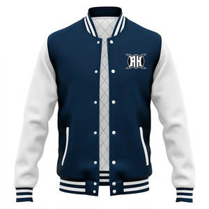 Chaquetas de béisbol de Letterman personalizadas, ropa transpirable de bombardero de invierno de lana duradera larga para hombre para la nueva temporada de primavera - Product Image 3